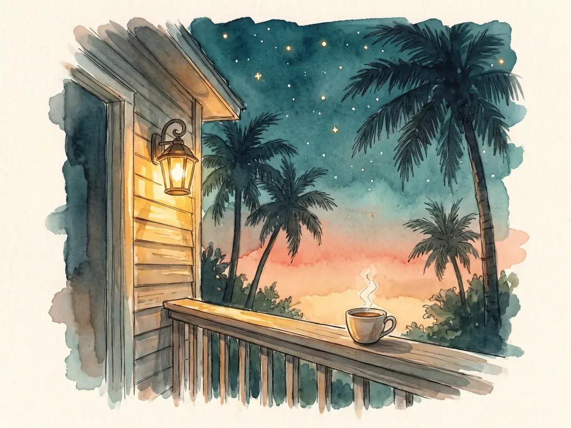 Watercolor illustrating online booking for a Gulf Coast small business