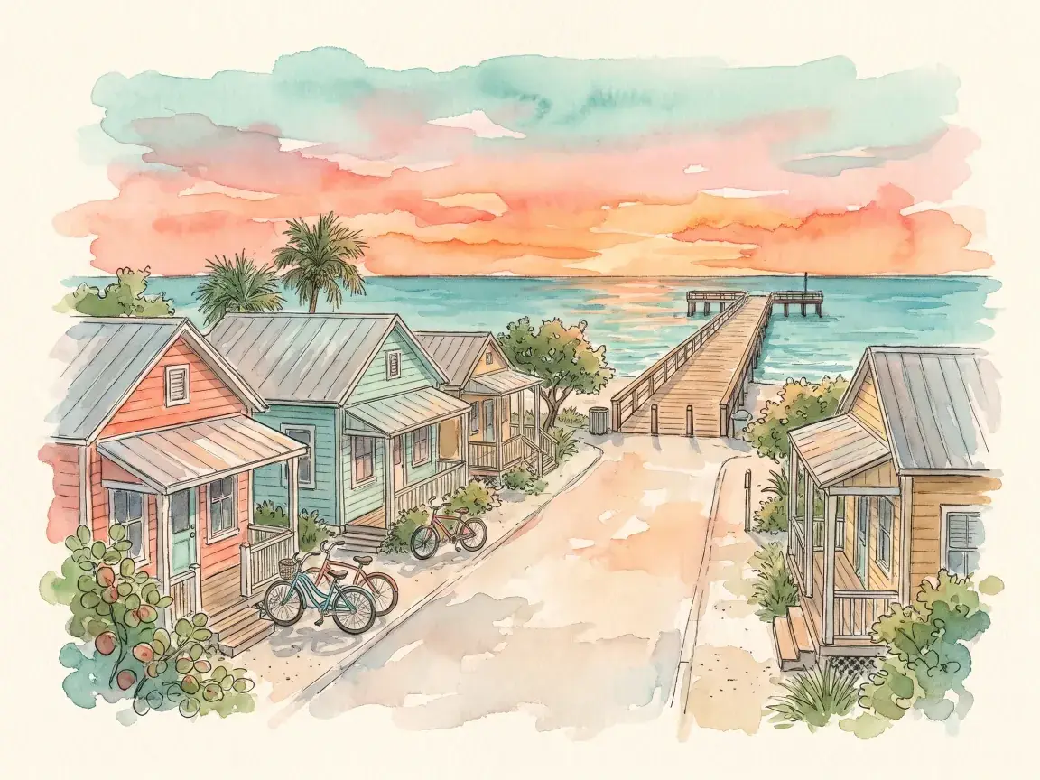 Watercolor of Anna Maria Island