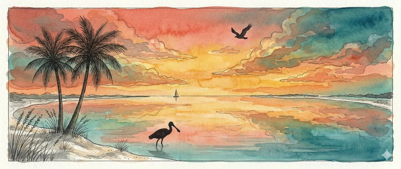 Cortez Village watercolor